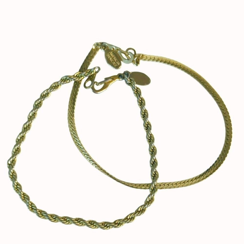 American Showcase Gold-Tone Rope & Snake Chain Bracelet Set 7-Inches